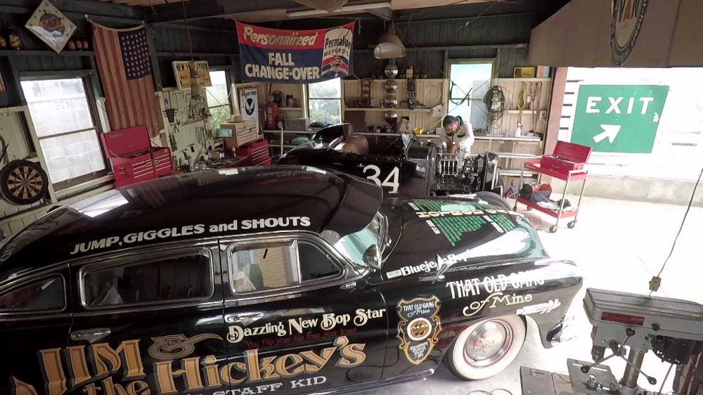 ガレージ内はアメリカンスタイル一色