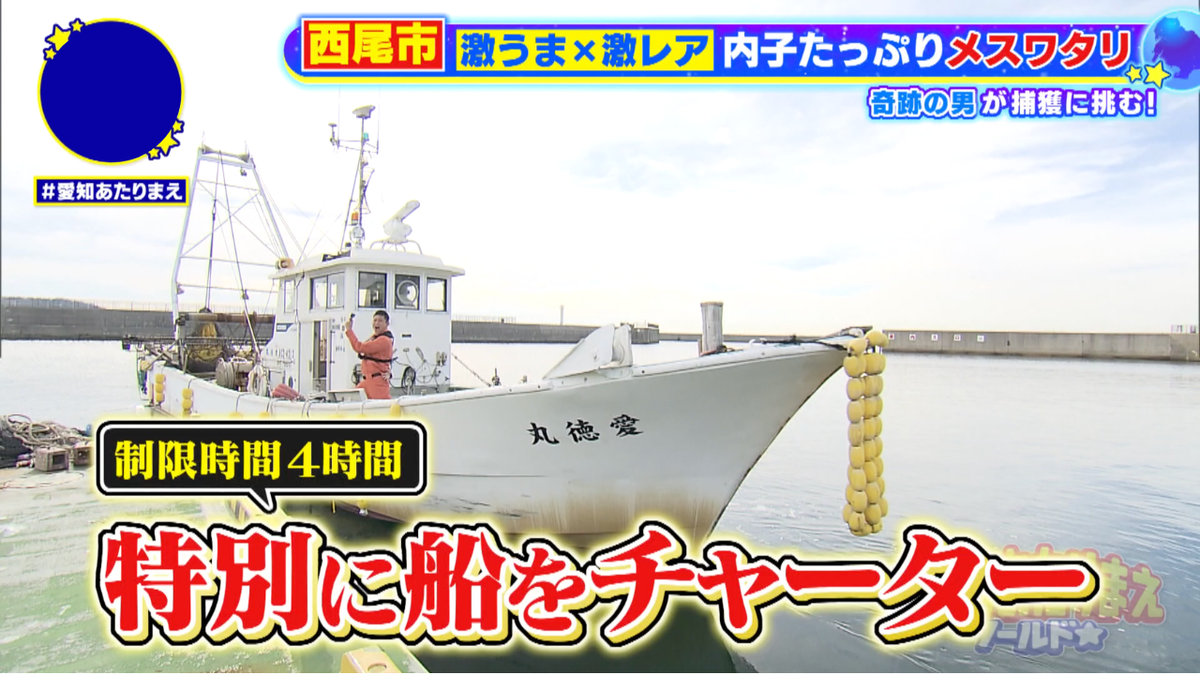 船をチャーターして、地元漁師と三河湾へ