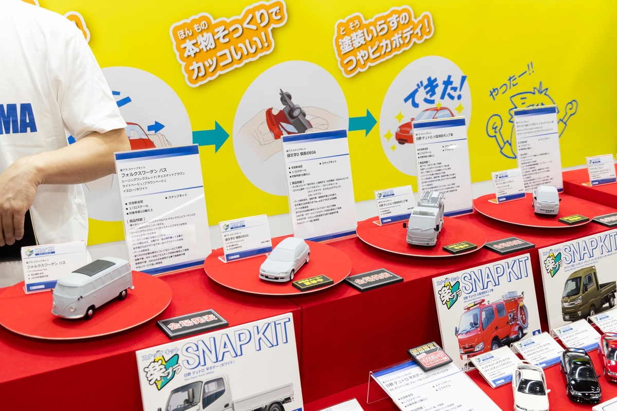 アオシマにとって一大シリーズとなった楽プラシリーズの新作を多数展示！