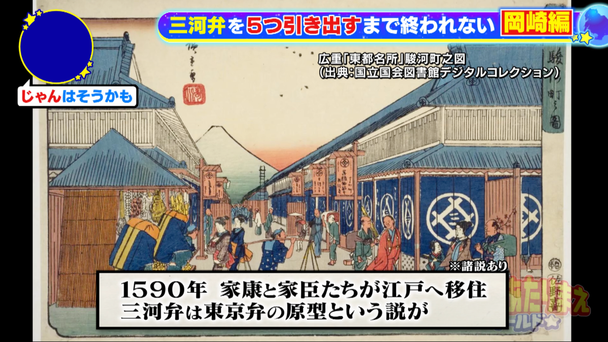 東京の言葉のルーツにもなったと伝わる三河弁