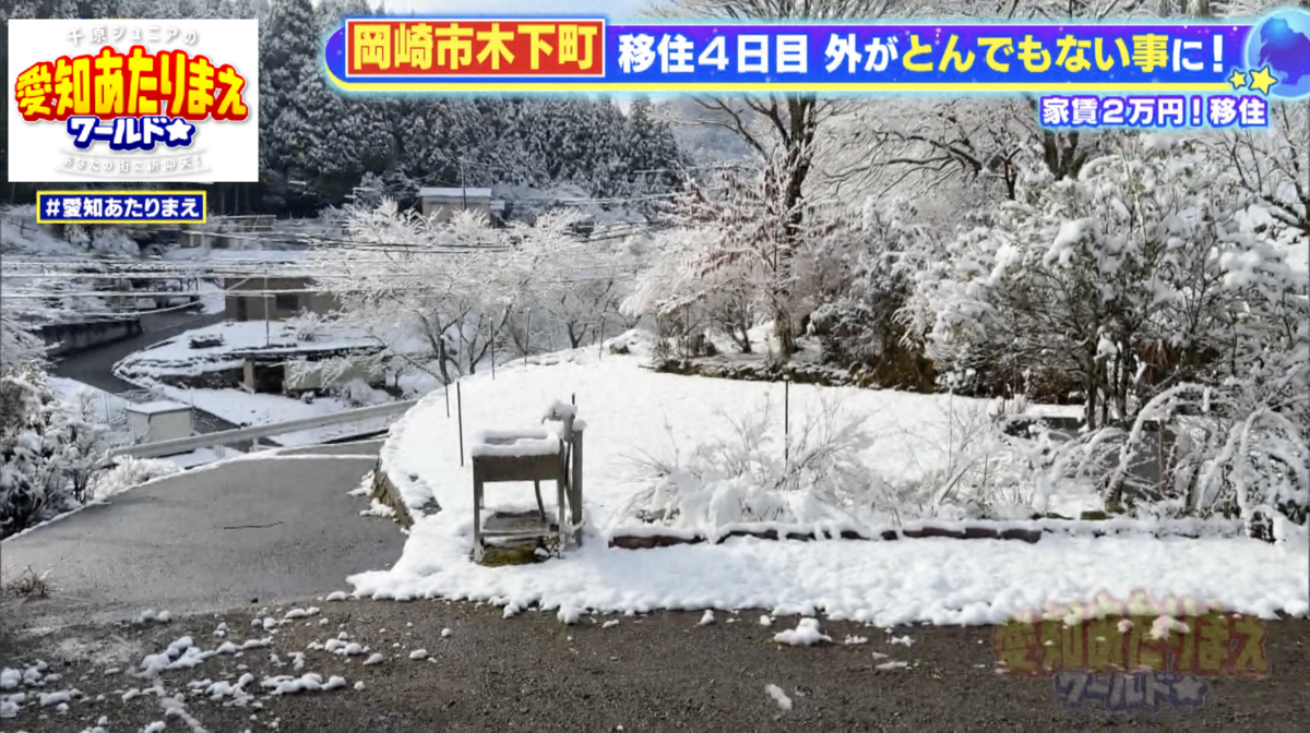 一面雪景色も、冬の木下町ではあたりまえの風景