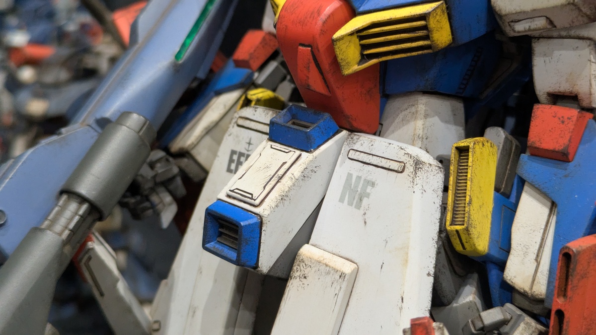 控えめにした汚し塗装