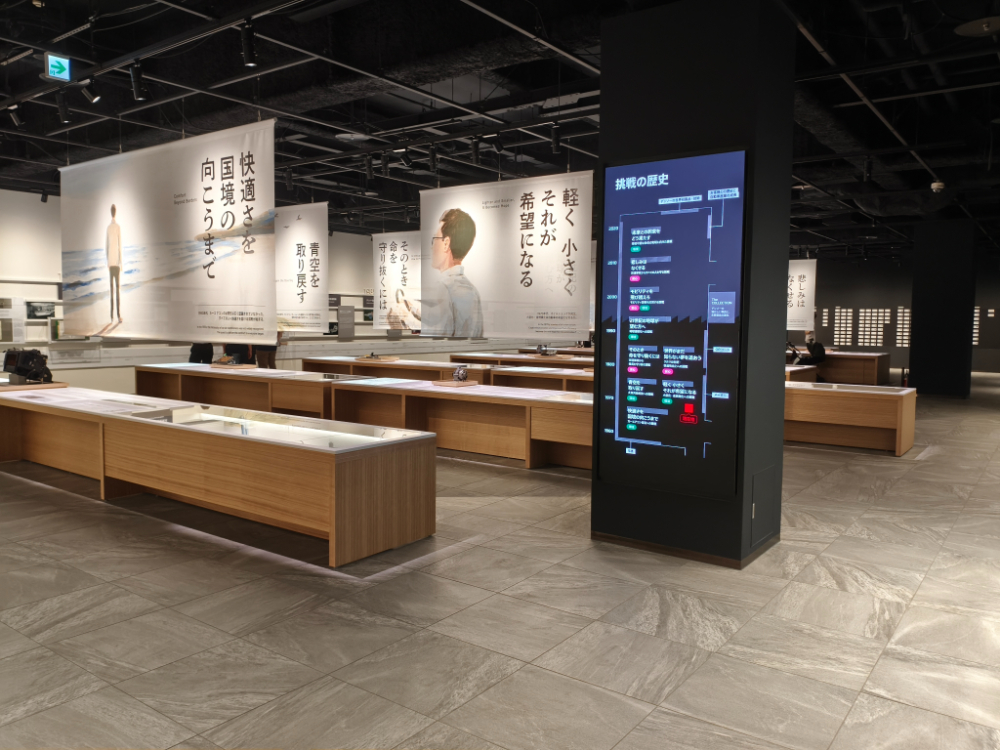 HISTORYゾーンはデンソーの高い技術力が時系列で体験できるエリア