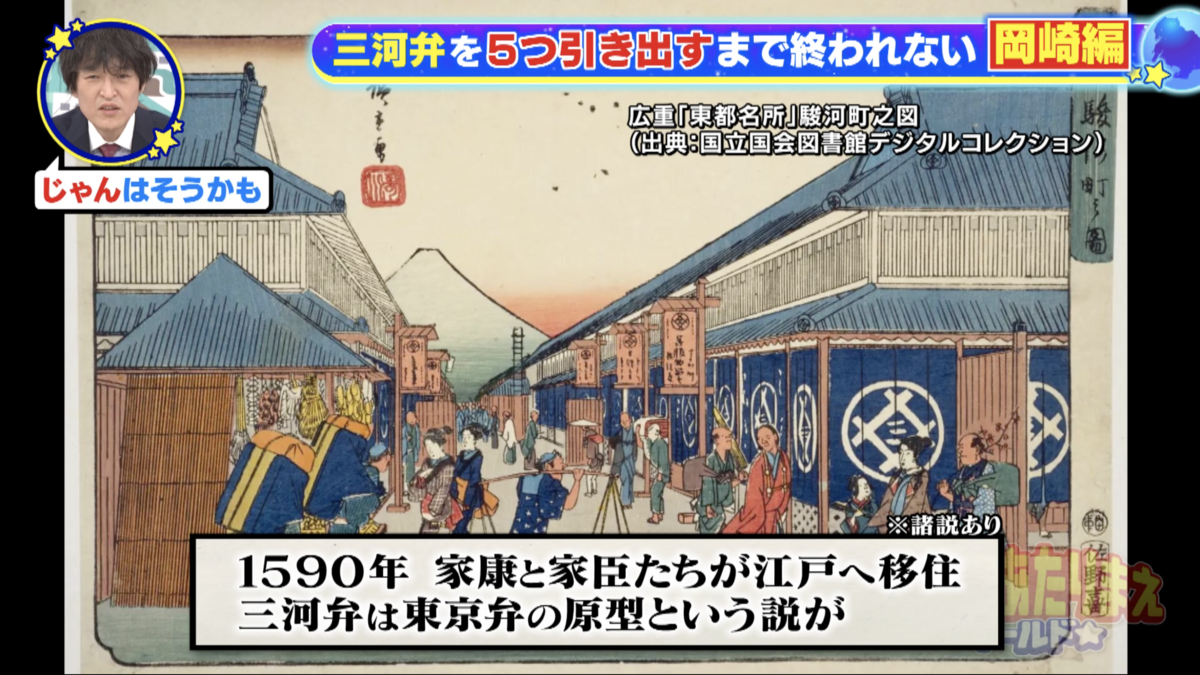 東京の言葉のルーツにもなったと伝わる三河弁