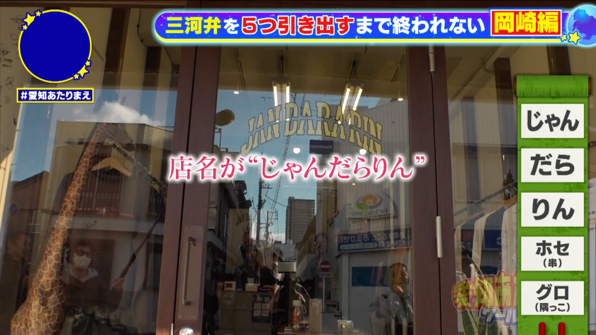 お店の名前からして、店主がバリバリ三河弁を話しそうだが...？