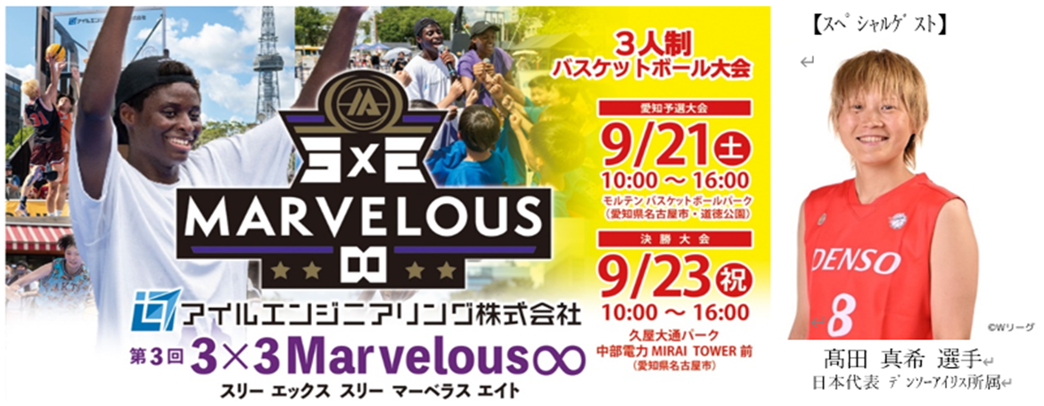 バスケイベント「3×3 Marvelous∞」のポスタービジュアル