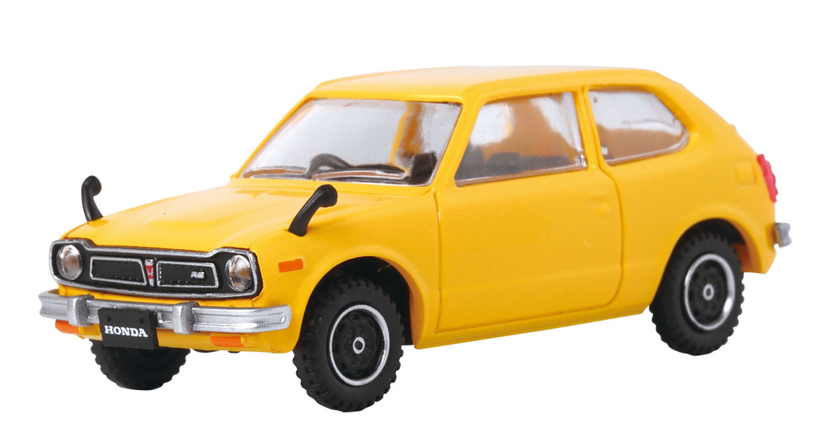 黄色の初代シビック RSのカプセルトイ
