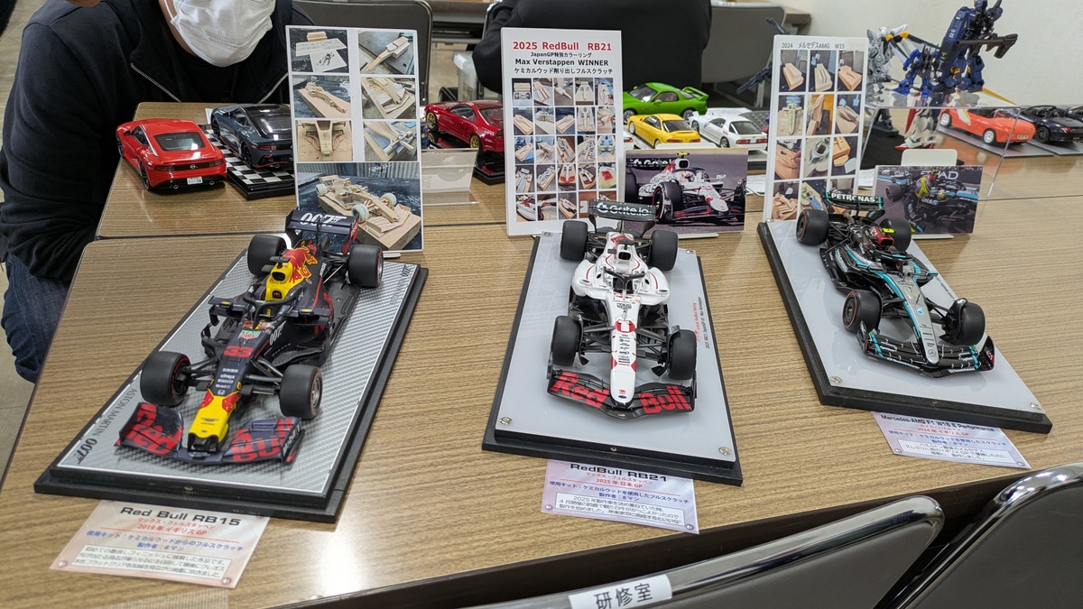 半田モデラーミーティングに展示された、8マンさんによるF1マシン