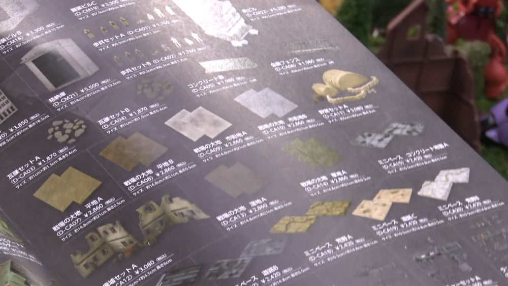 建物以外にも地面のベースや武器だけなど多数ラインナップ