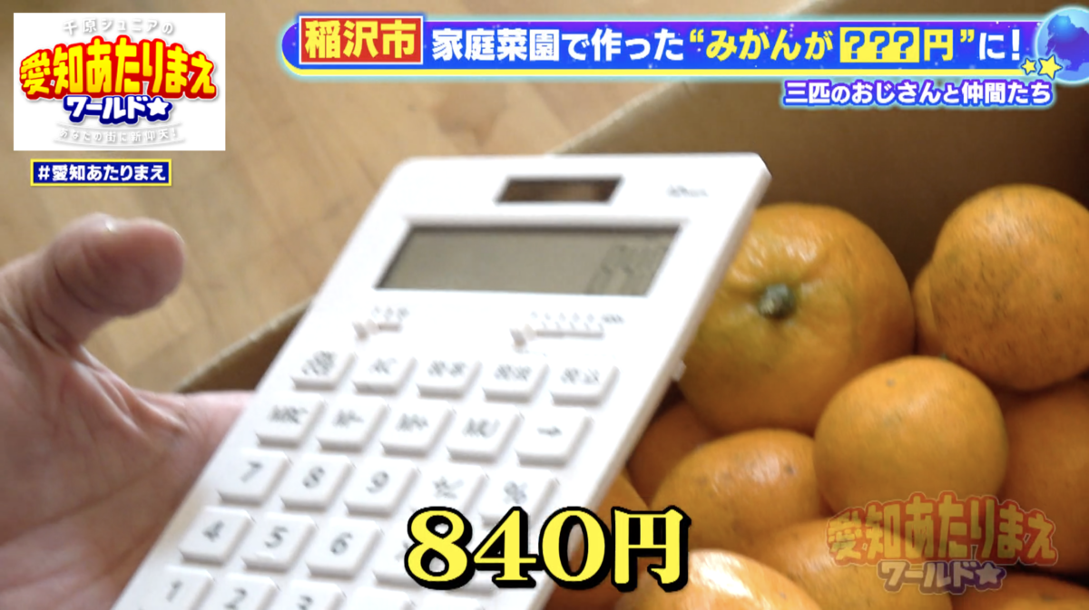 電卓で数字をうつ様子
