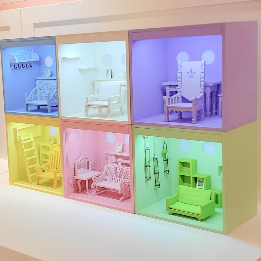 部屋の家具のミニチュア