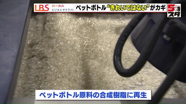 ペットボトル原料の合成樹脂に再生