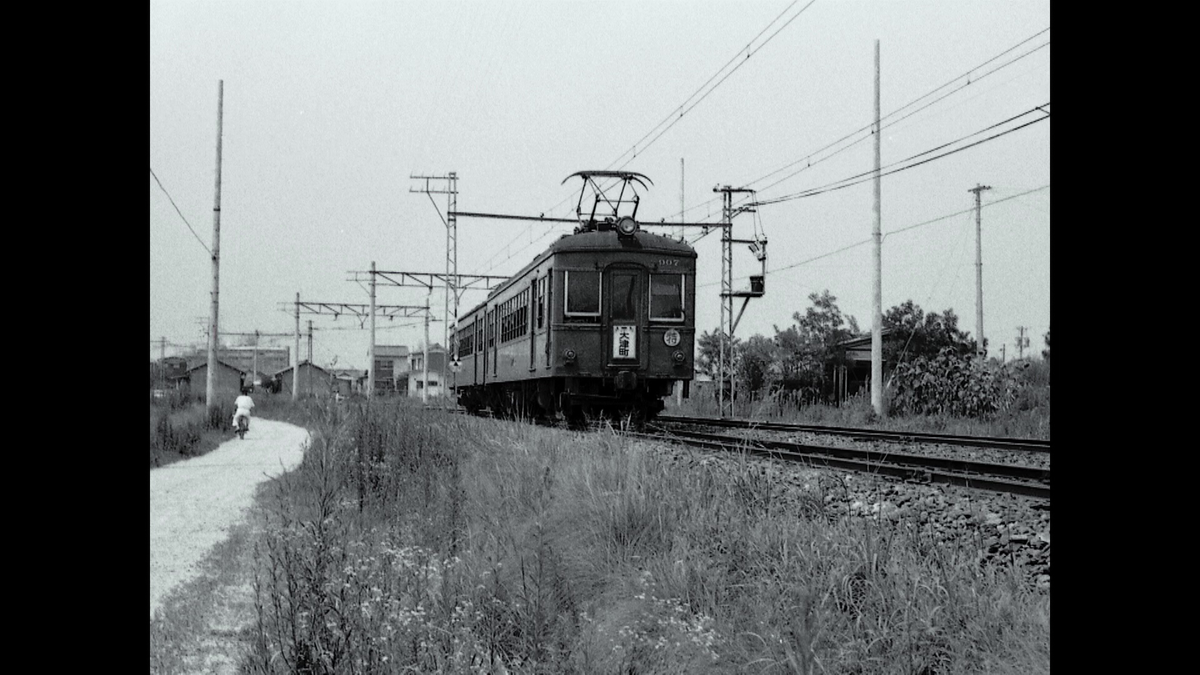 大森駅〜喜多山駅間の写真。生活道路と線路に柵などが設けられていない時代（1972年）