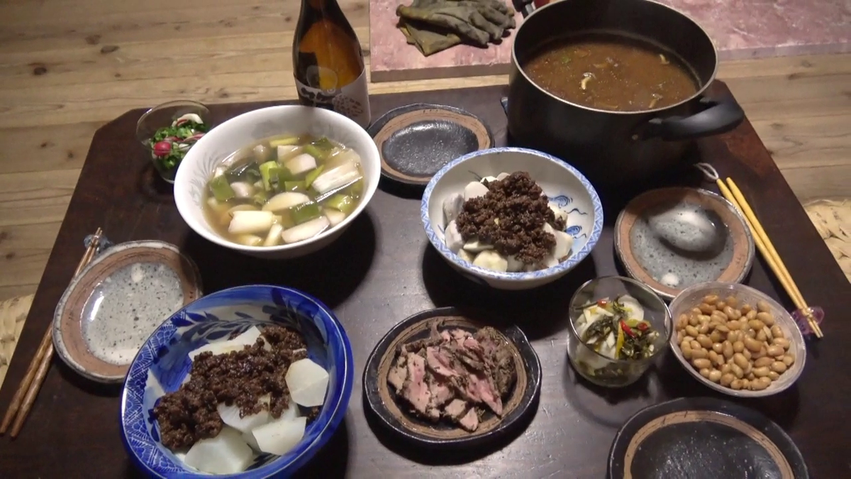 自家製食材を使ったコース料理