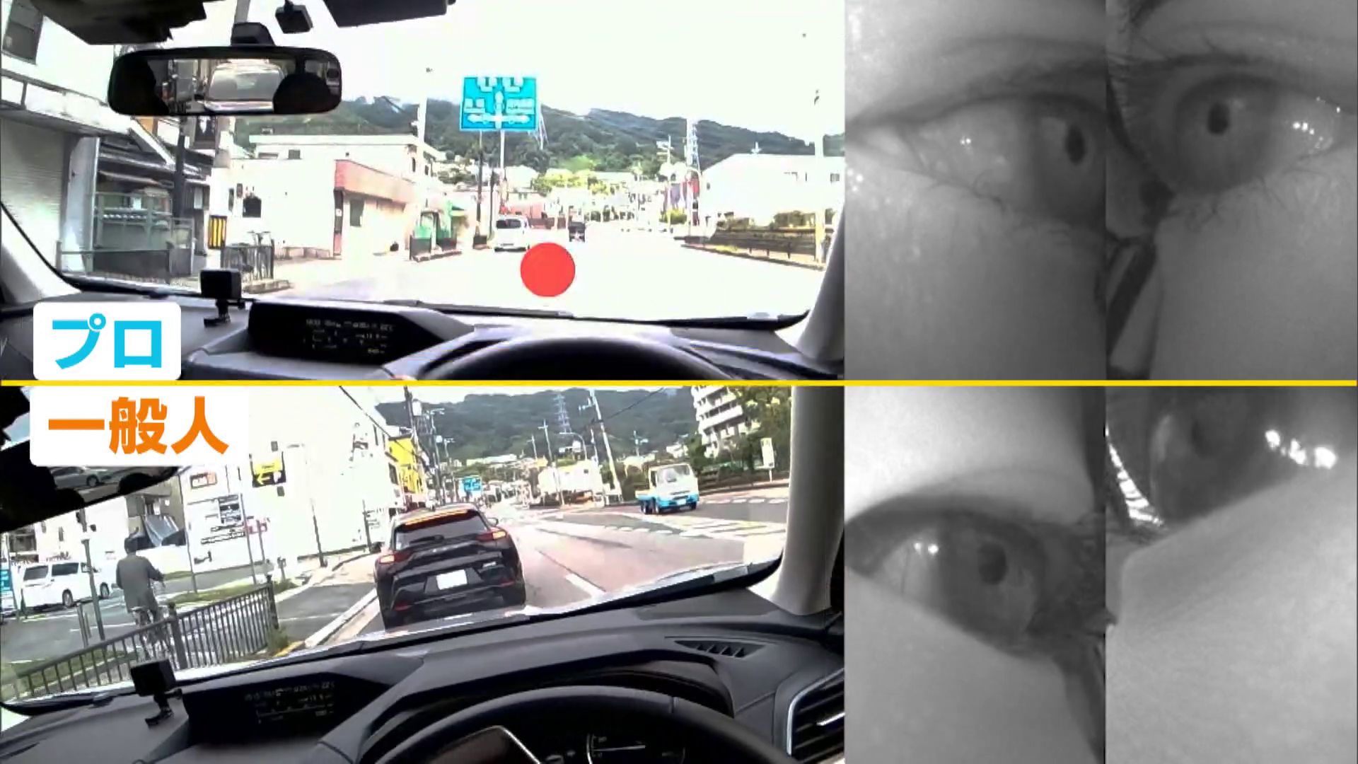 瞳孔の状態を調べる