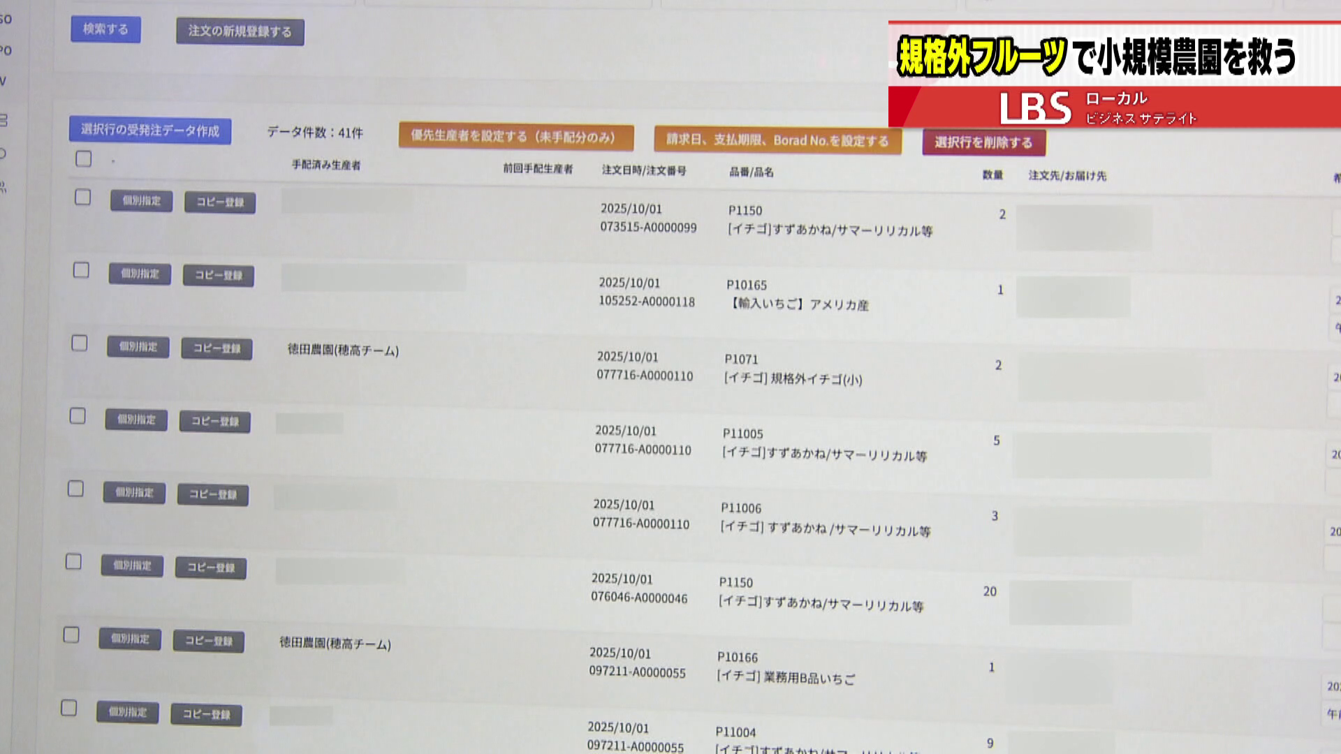 独自のAIシステムが規格外品を求める店とマッチング