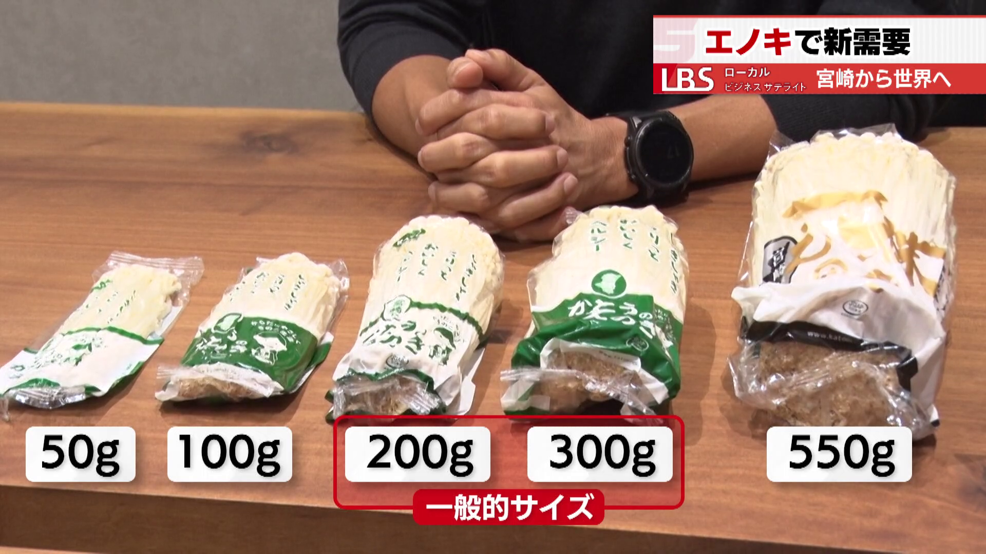 5つのサイズを用意